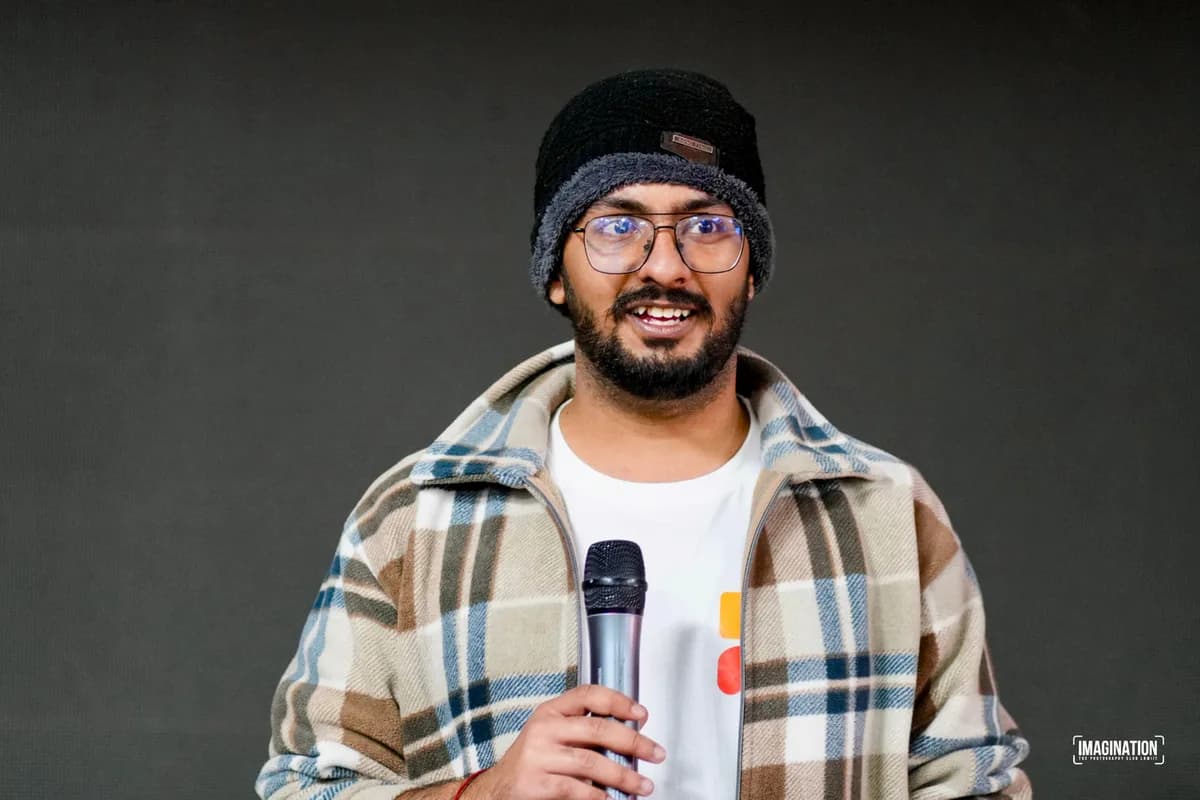 Bhavyam Arora hosting an event