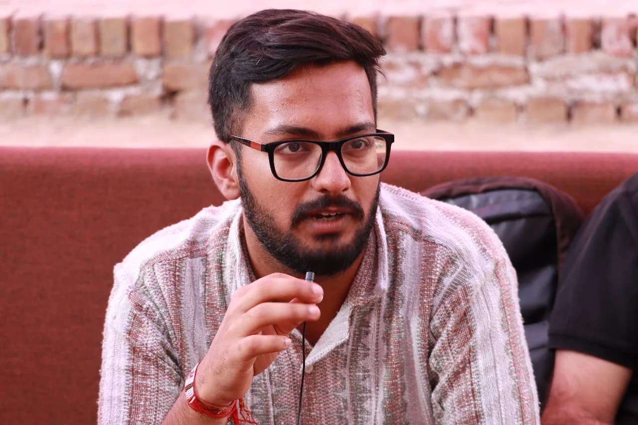 Bhavyam Arora speaking at an event