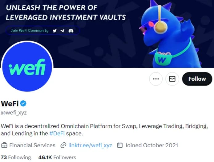 WeFi Finance social profile